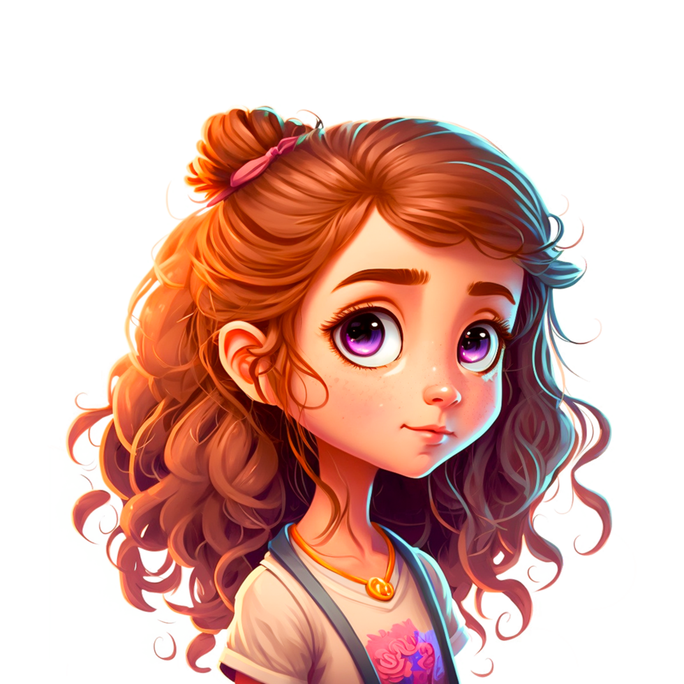 Hand Drawing Cartoon Girl For Profile Picture, Girl, Cartoon, Woman PNG and  Vector with Transparent Background for Free Download