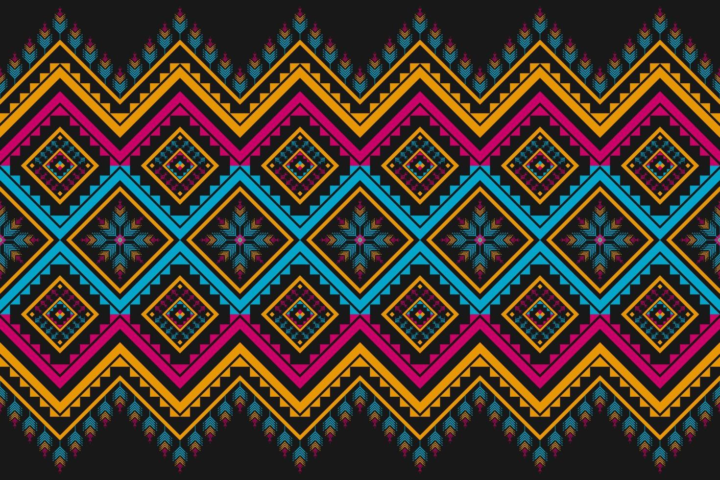 Carpet flower pattern art. Geometric ethnic seamless pattern in tribal. American, Mexican style. vector