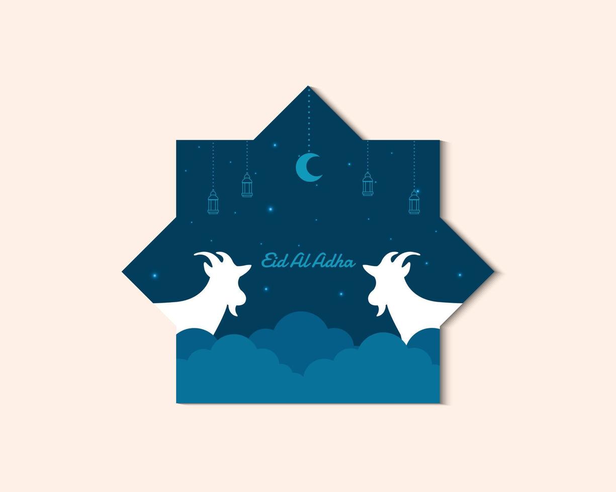 eid Alabama adha plano ilustración vector