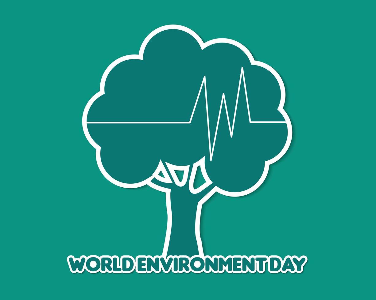 World Environment Day Sticker Style vector