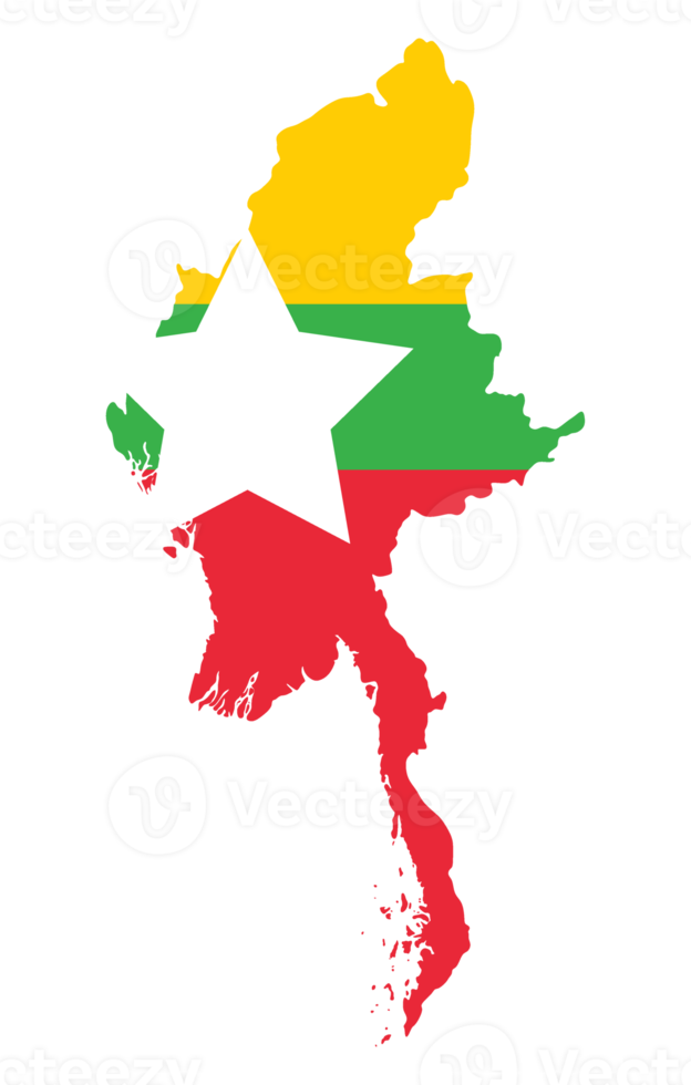 myanmar Karta flagga inuti png