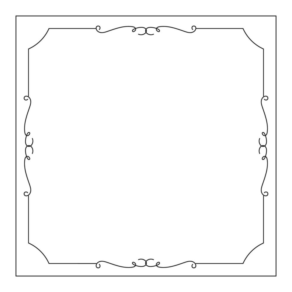 hand drawn outline background and frame vector