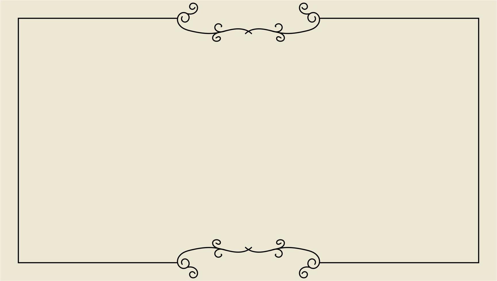 hand drawn outline background and frame vector