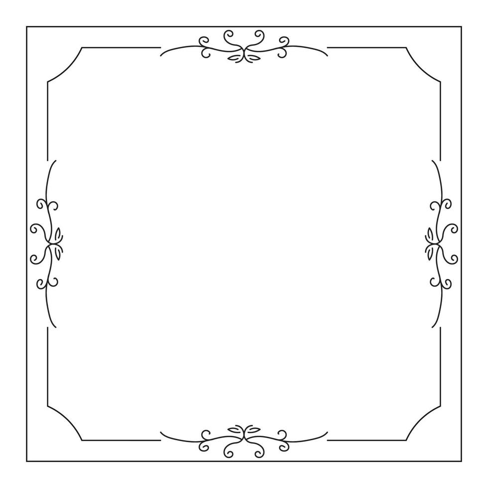 hand drawn outline background and frame vector