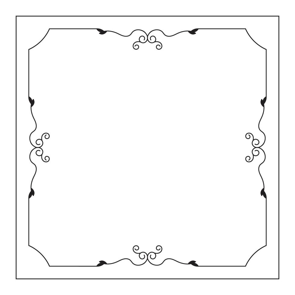 hand drawn outline background and frame vector