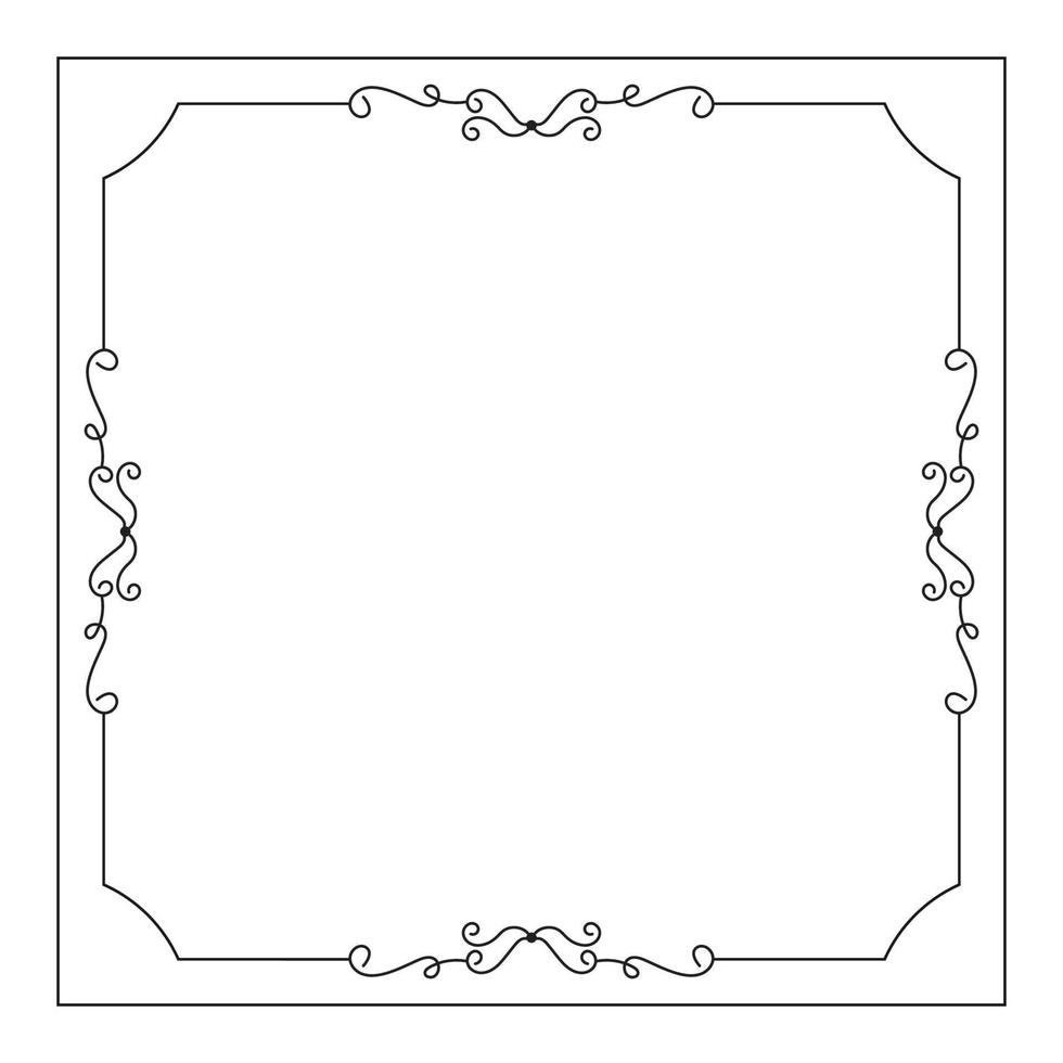 hand drawn outline background and frame vector