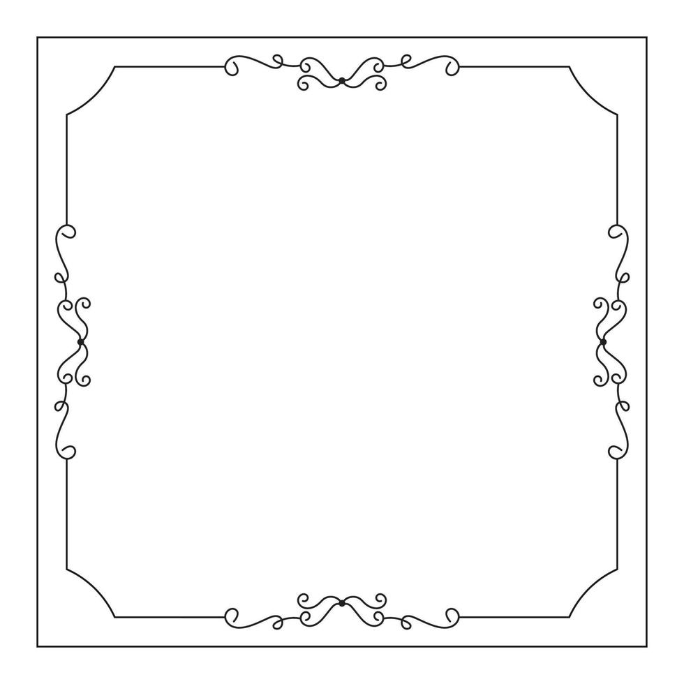 hand drawn outline background and frame vector