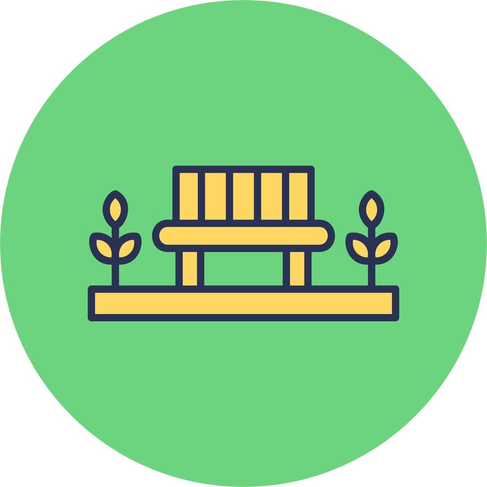 Park Bench Vector Icon