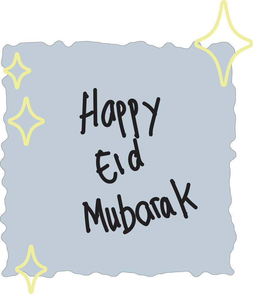 illustration of welcoming eid mubarak day vector