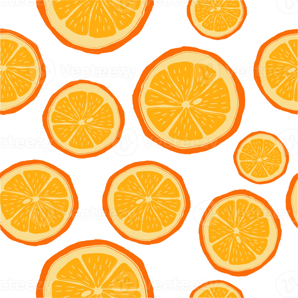 Slices of oranges in small to big sizes. png