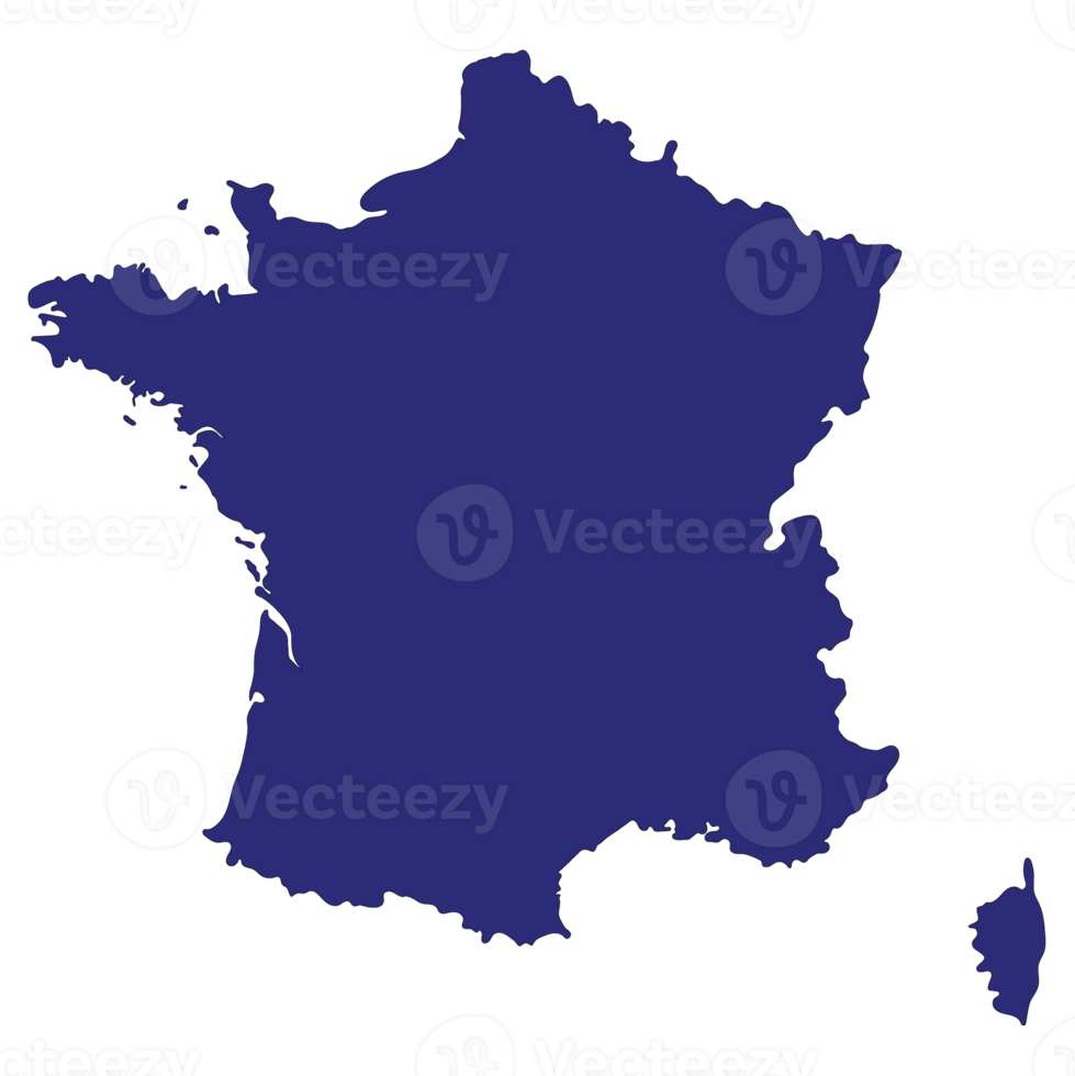 França mapa azul cor mapa png