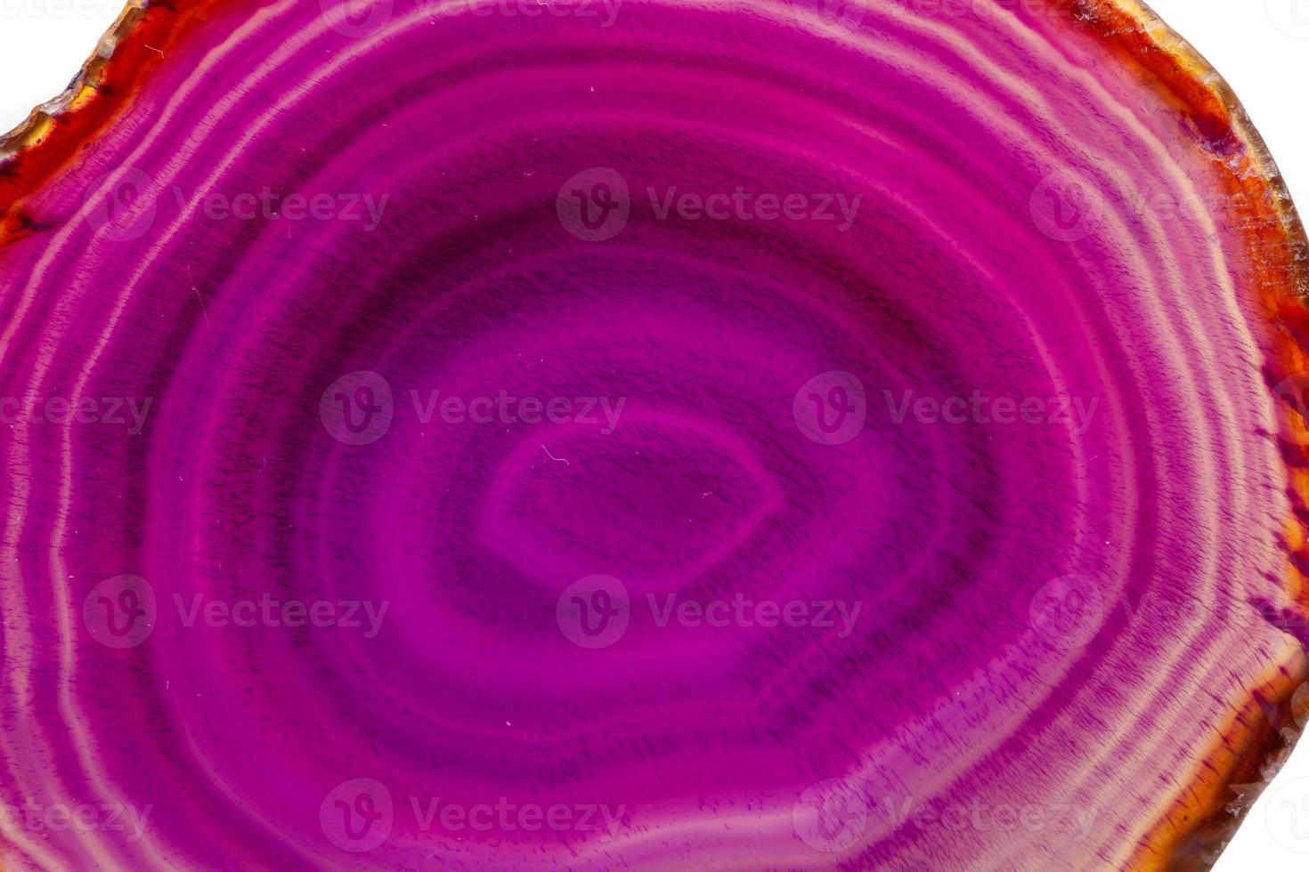 Macro mineral stone Purple Agate breed a white background photo