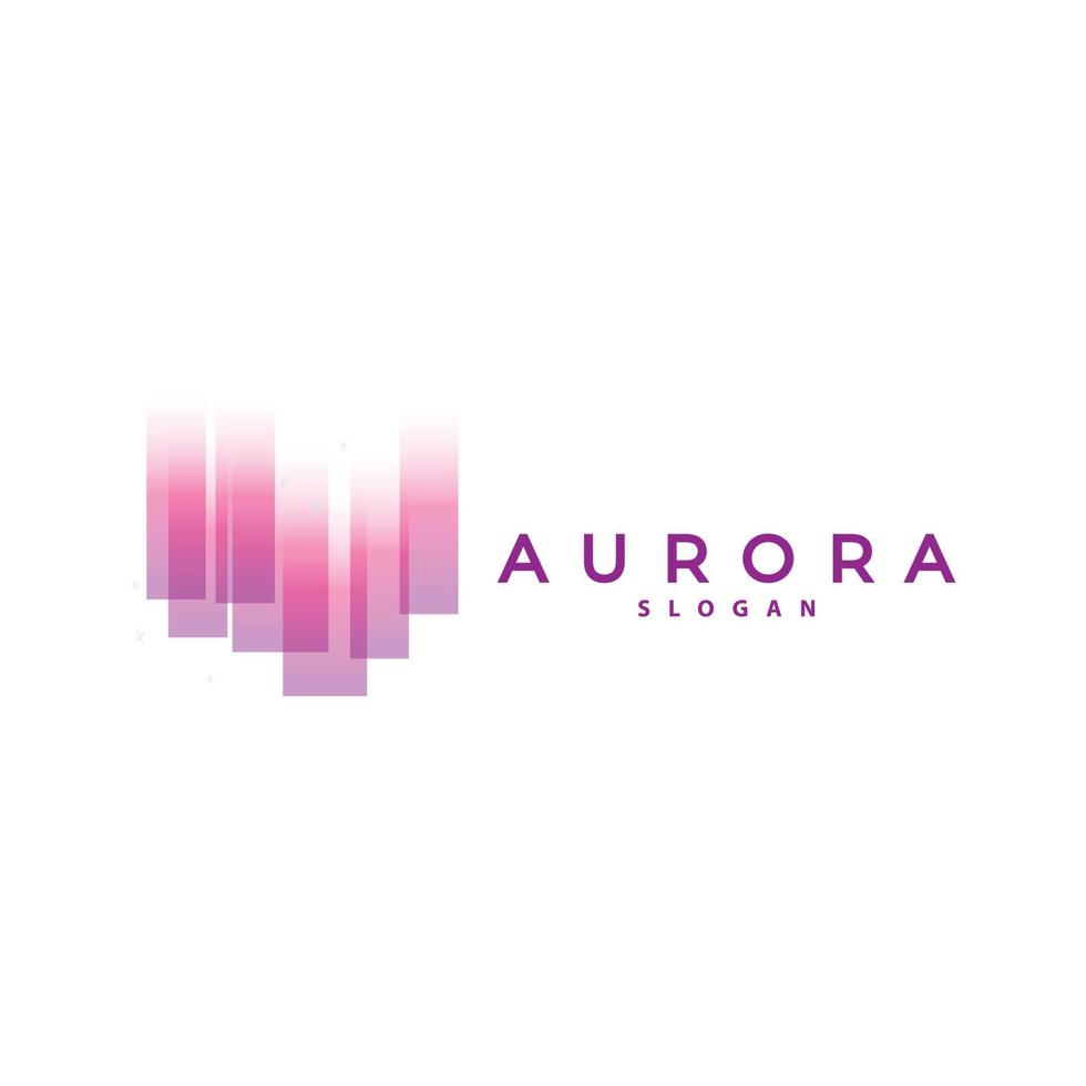 Aurora logo, ligero ola vector, naturaleza paisaje diseño, producto marca modelo ilustración icono vector