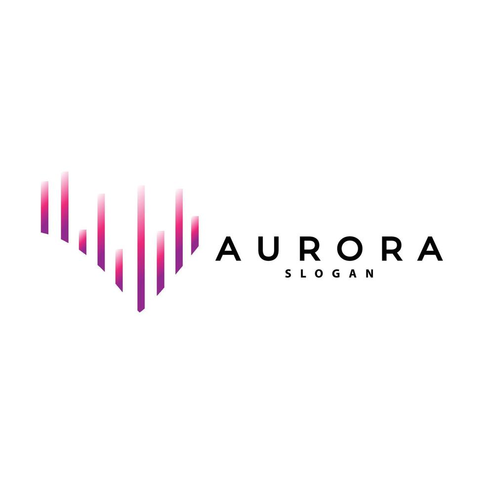 Aurora logo, ligero ola vector, naturaleza paisaje diseño, producto marca modelo ilustración icono vector