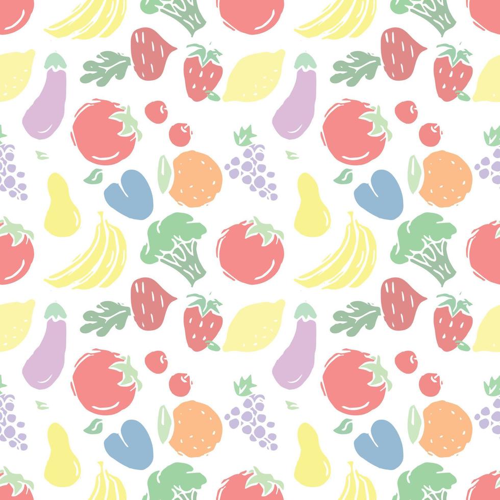 Seamless pattern with food icons. doodle food pattern. Food background vector