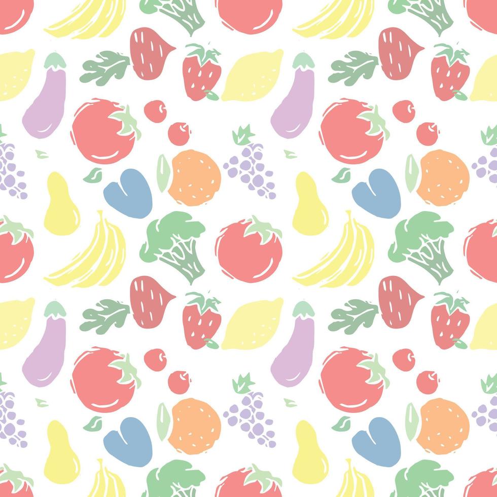 Seamless pattern with food icons. doodle food pattern. Food background vector