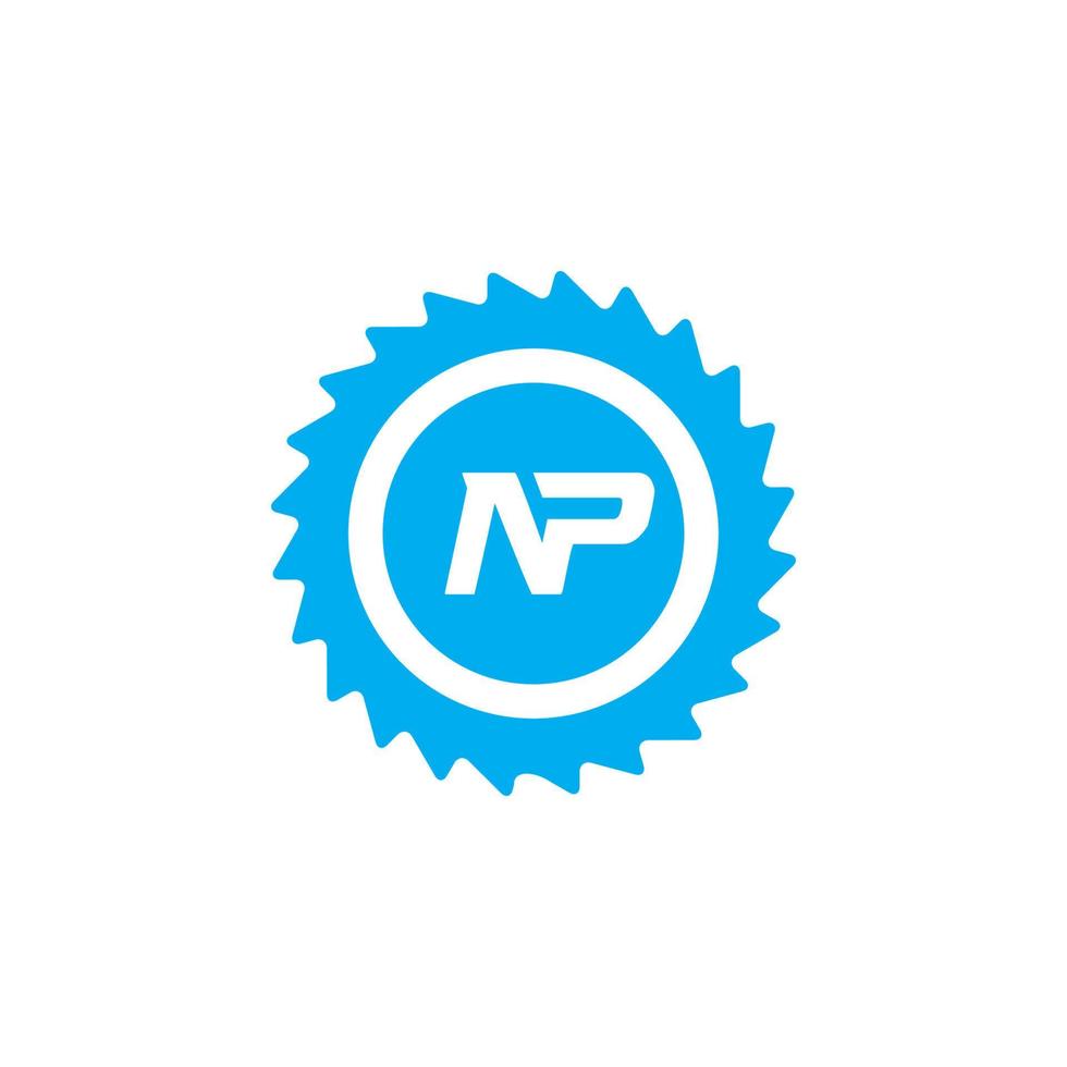 NP PN letter logo design vector template