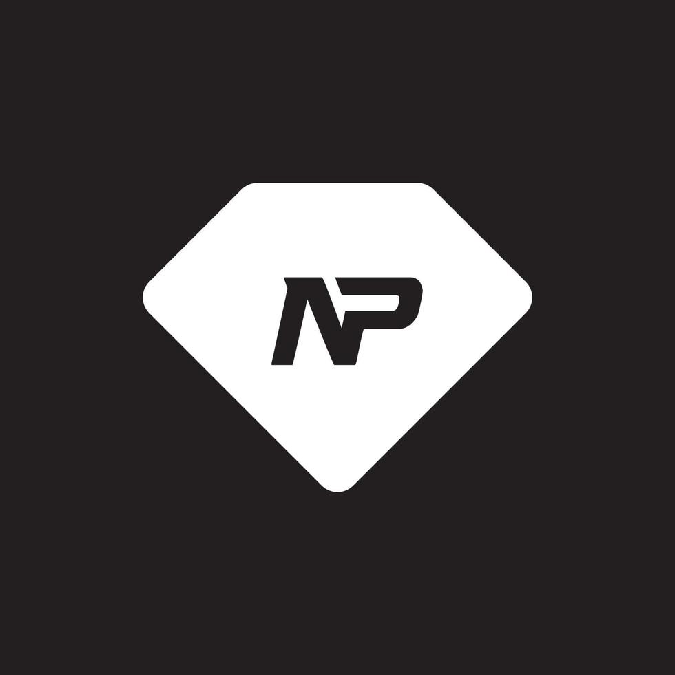 NP PN letter logo design vector template