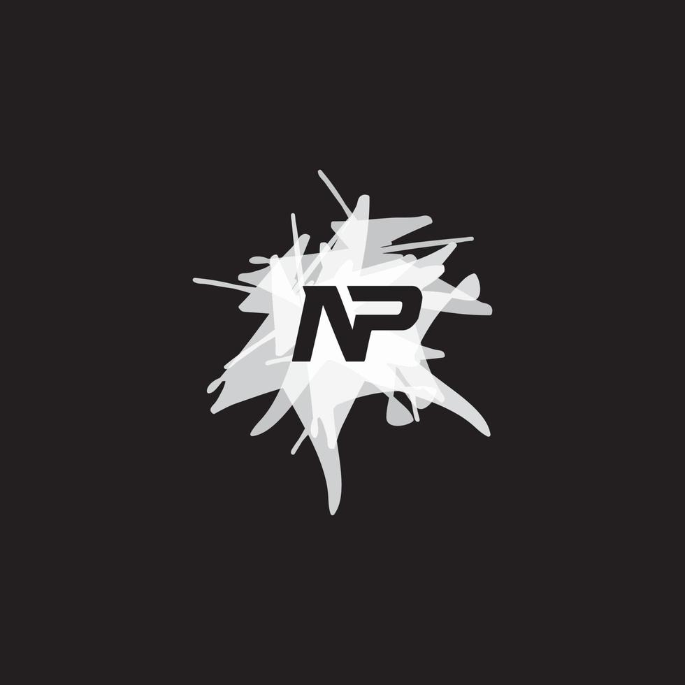 NP PN letter logo design vector template