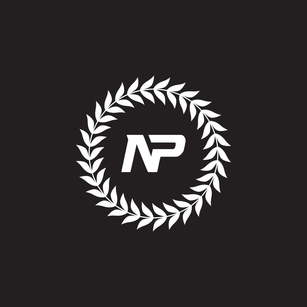 NP PN letter logo design vector template