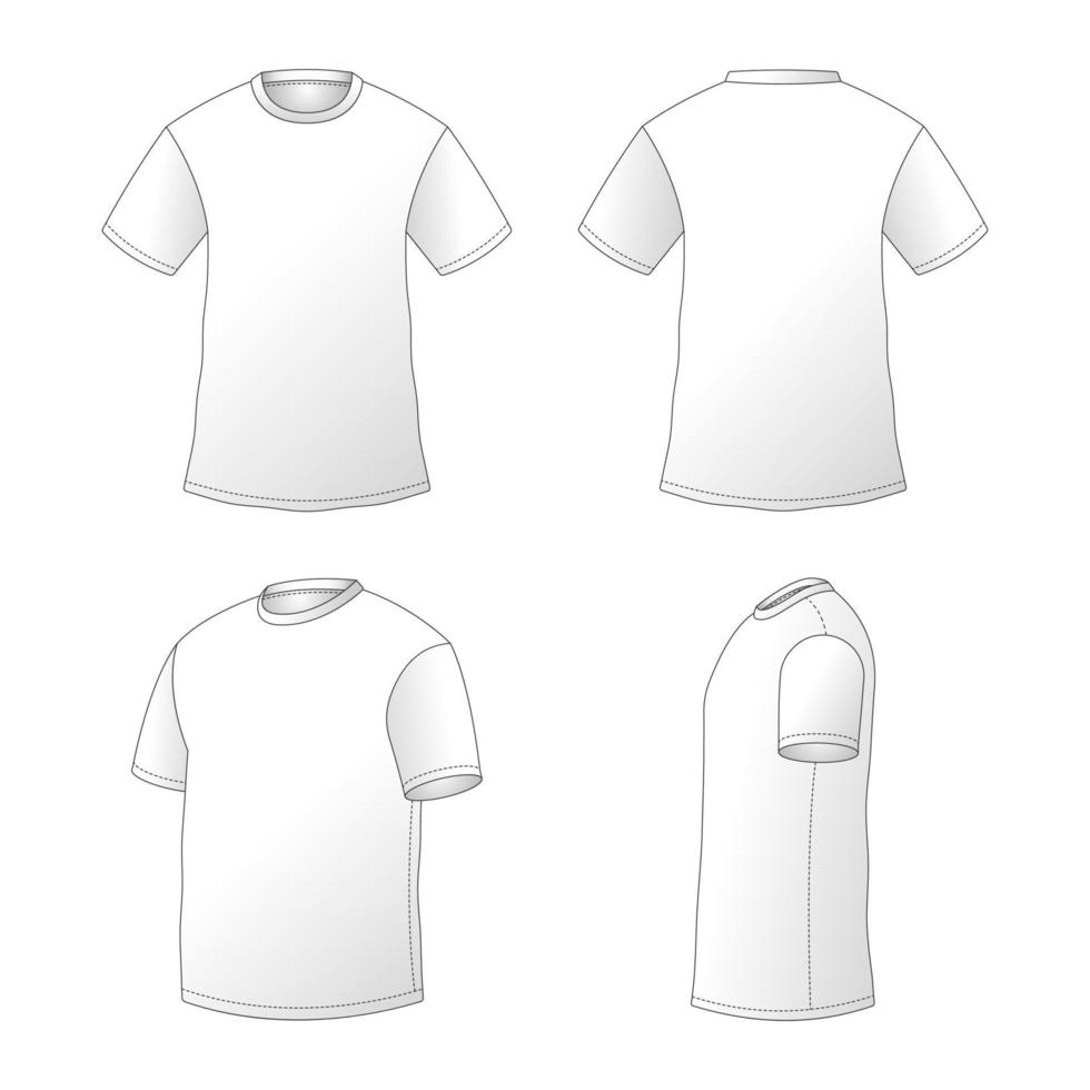 White T-Shirt Outline Template 22827937 Vector Art at Vecteezy