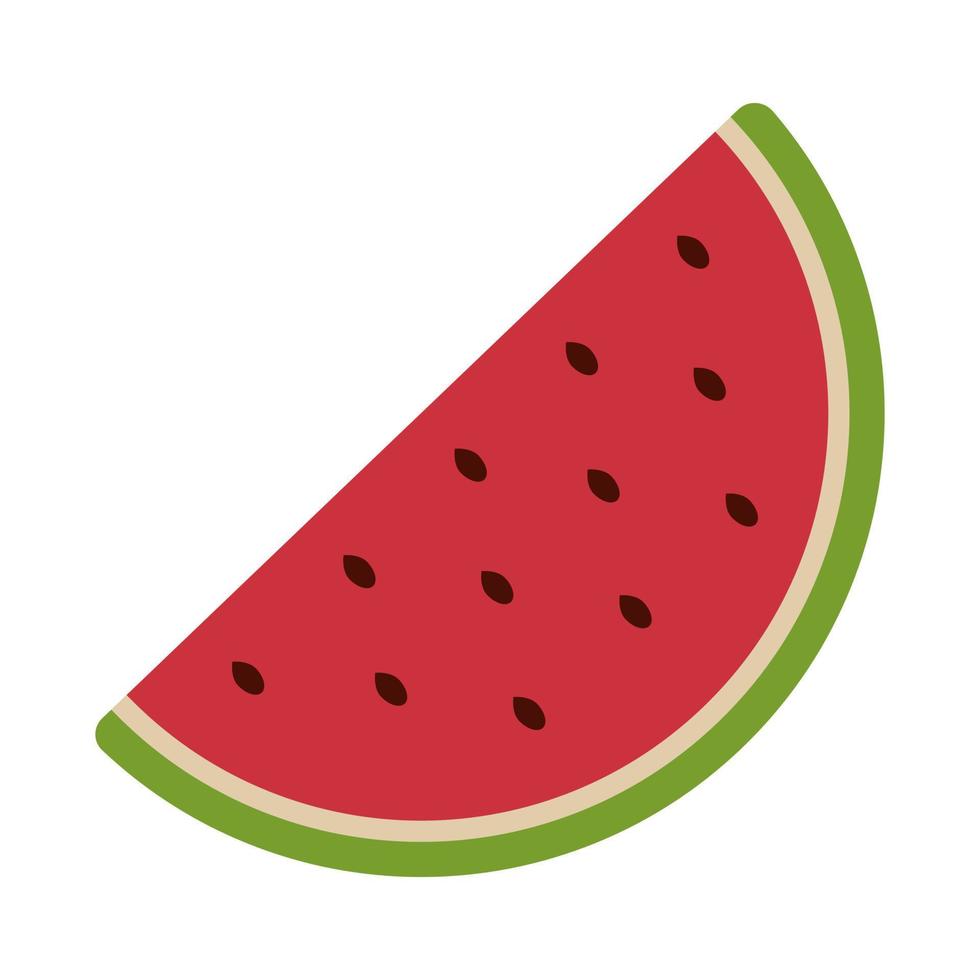 Watermelon slice. Vector flat illustration