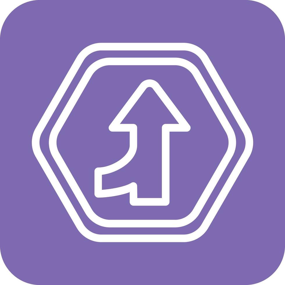 Merging Road Icon Vector Design