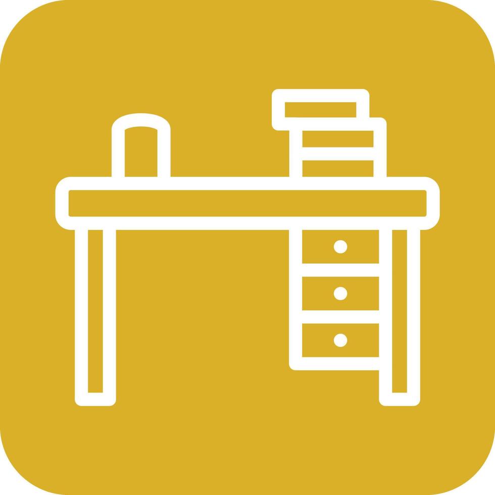 Study Table Icon Vector Design