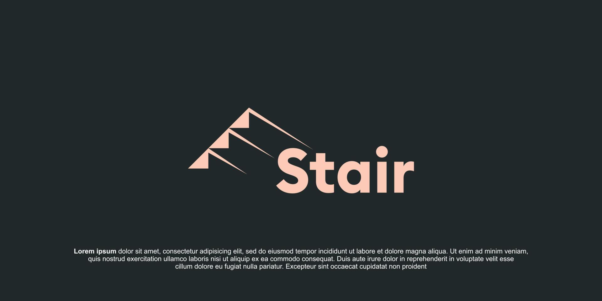 stairs symbol logo design vector