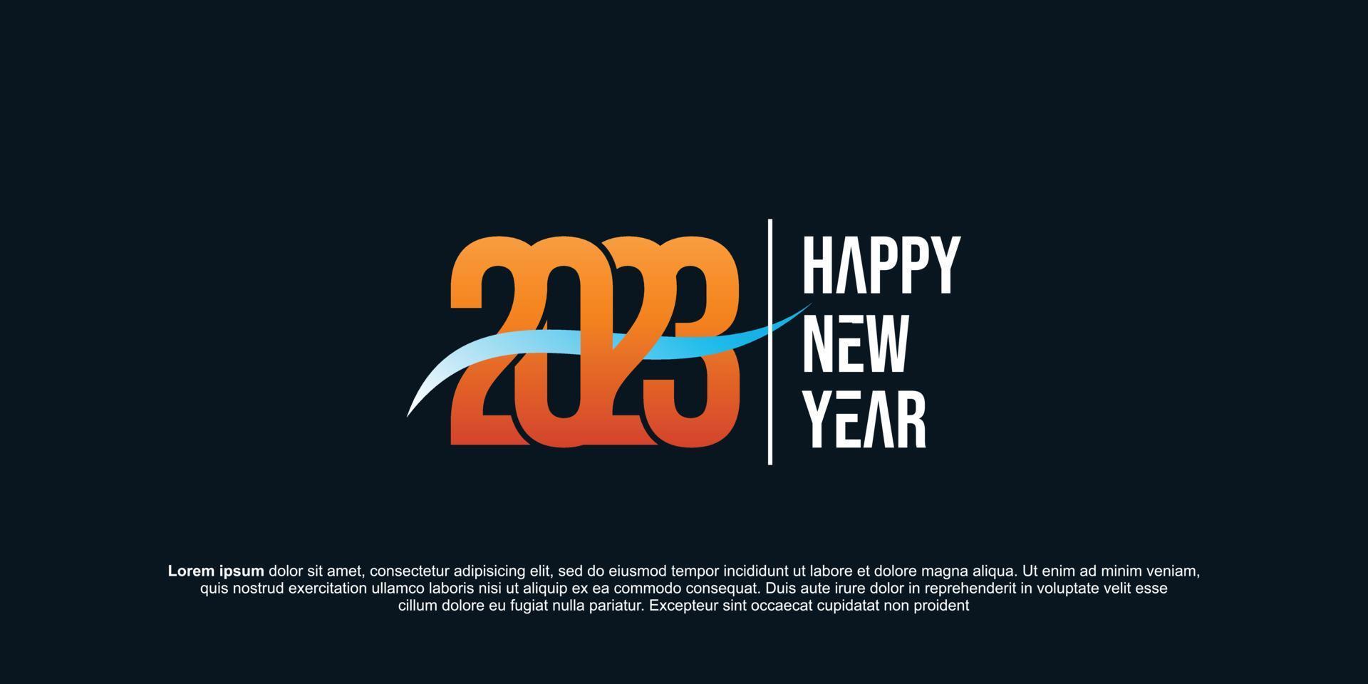 Vector 2023 logo text celebration design template suitable for banner website poster or greeting card