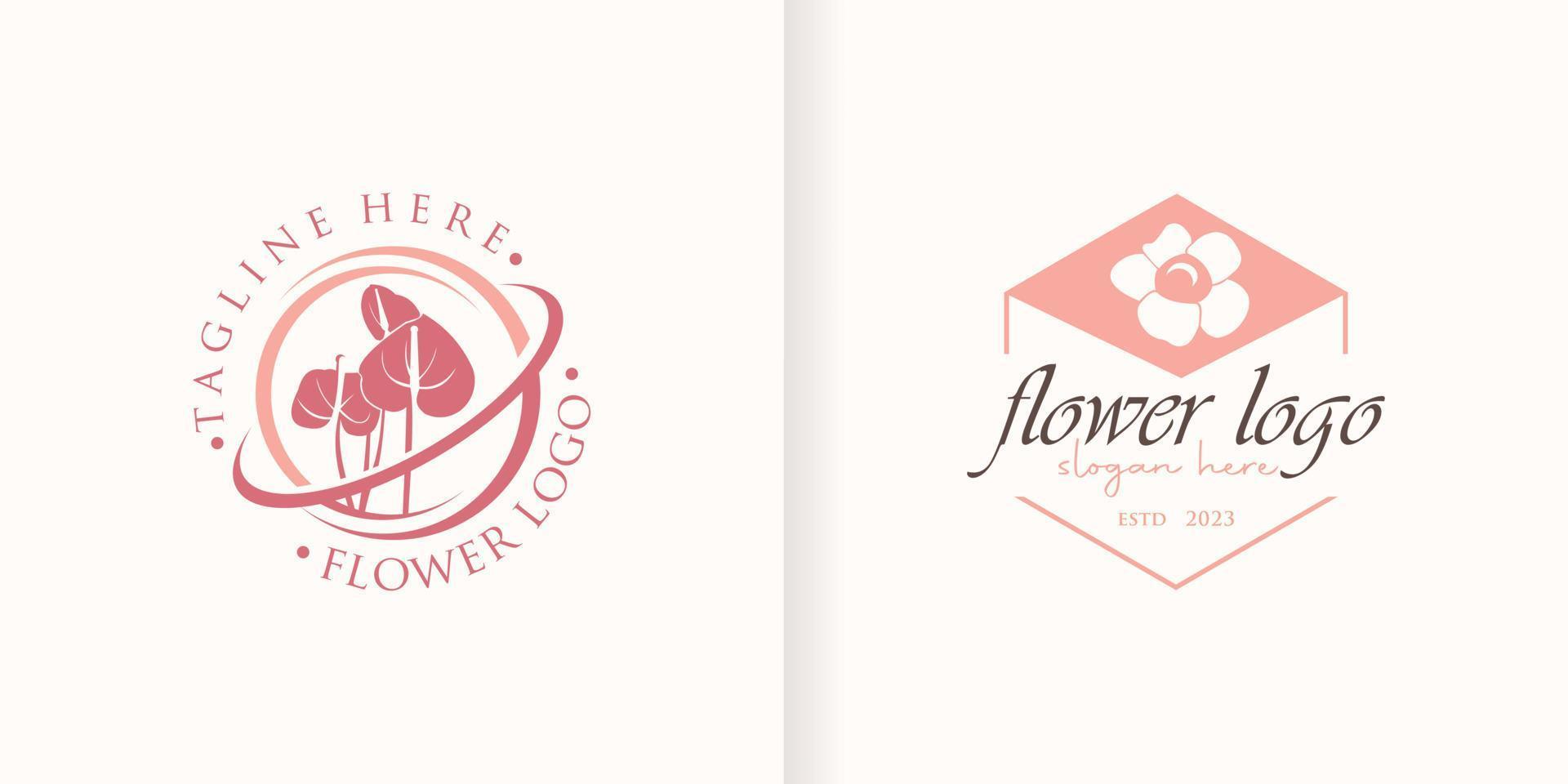 rose logo flower vector icon illustration