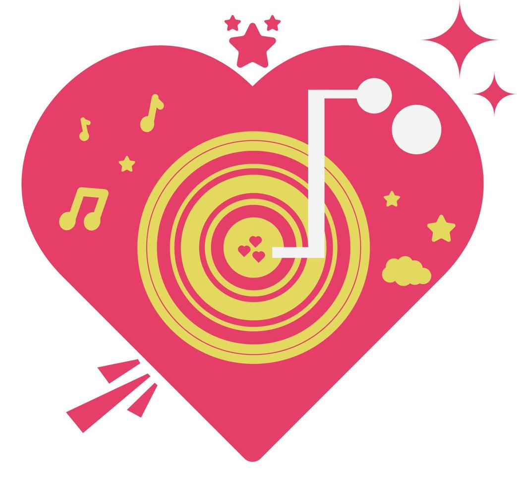 Red Love Heart Element vector