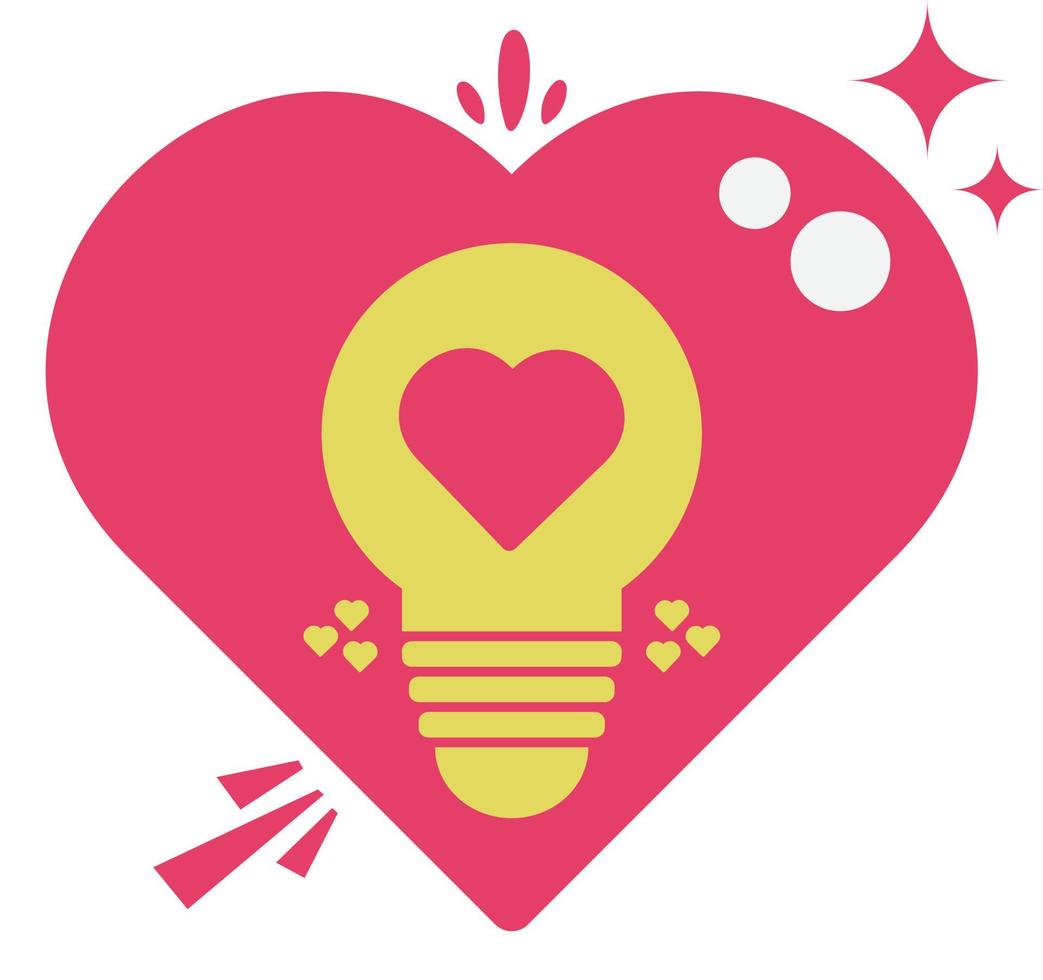 Red Love Heart Element vector