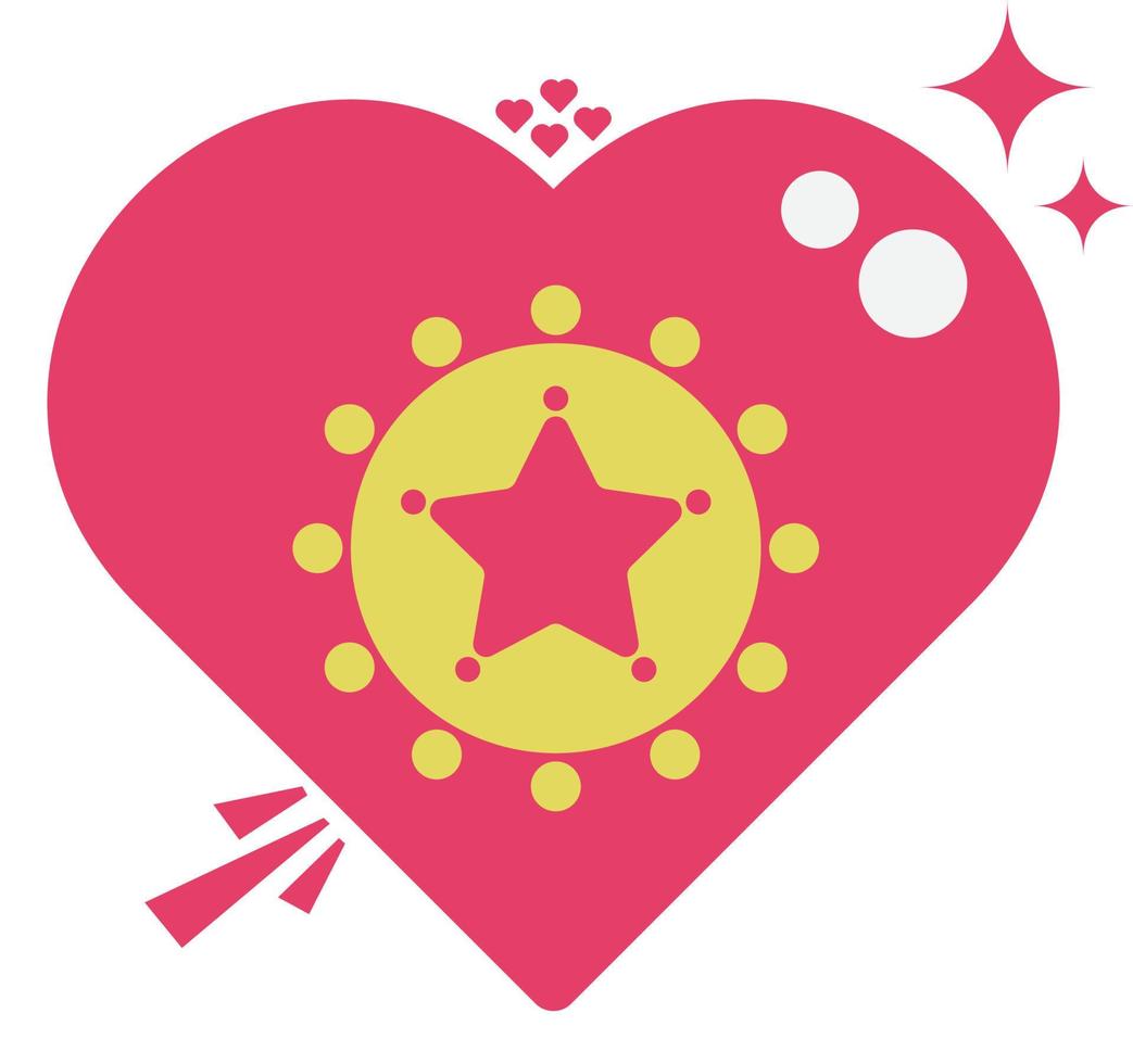 rojo amor corazón elemento vector