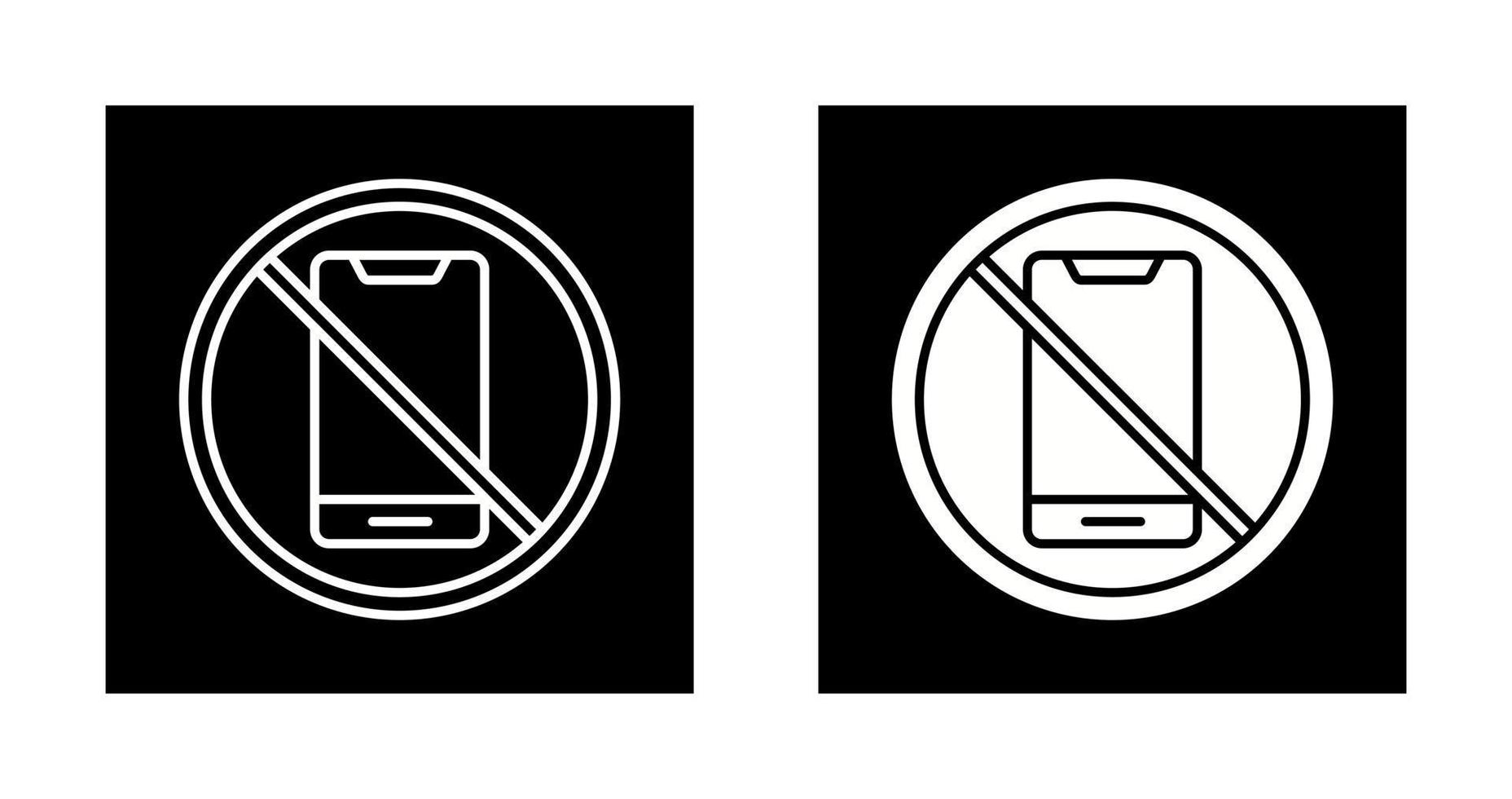 No Cell Phone Vector Icon