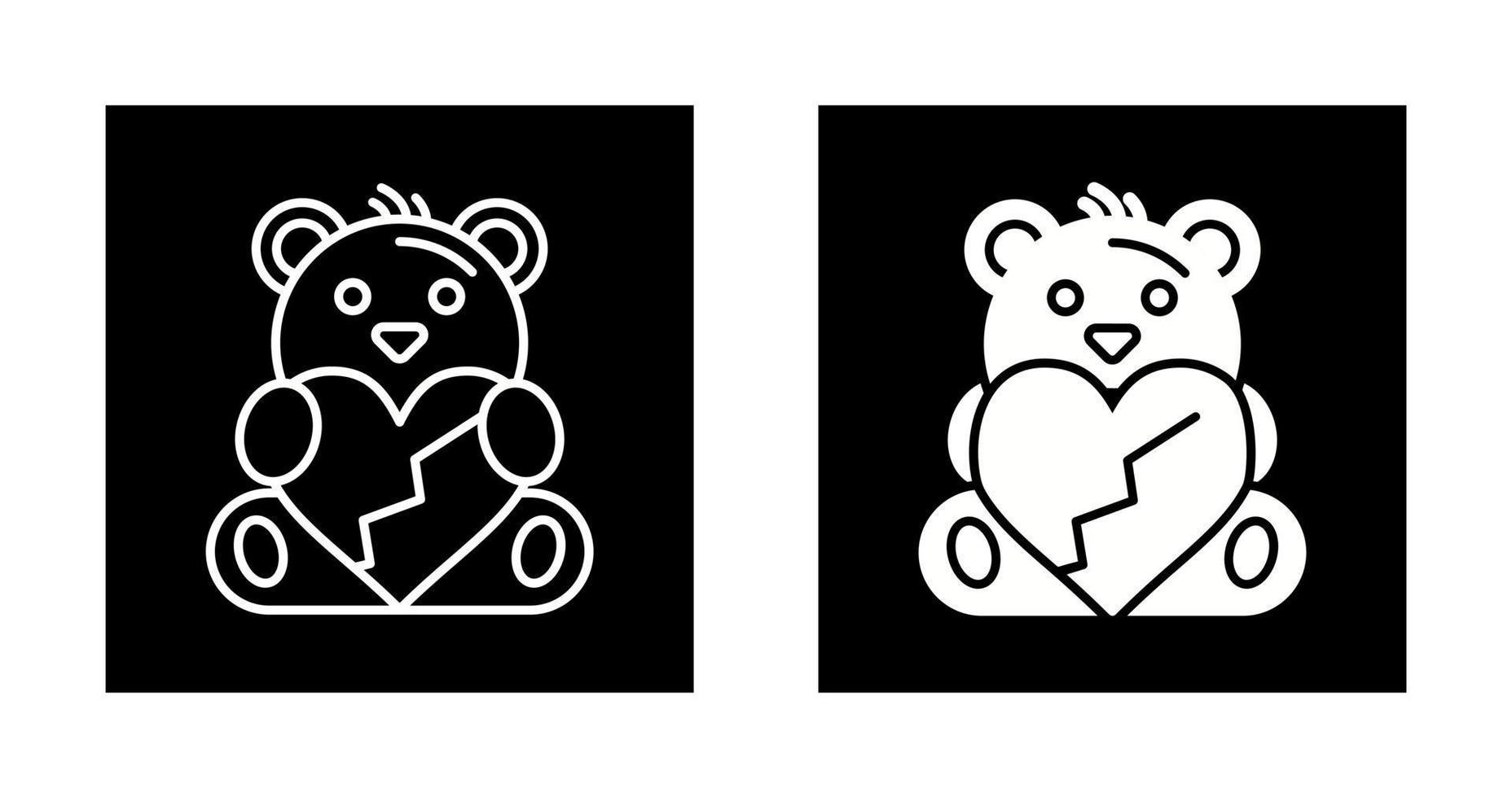 icono de vector de oso de peluche