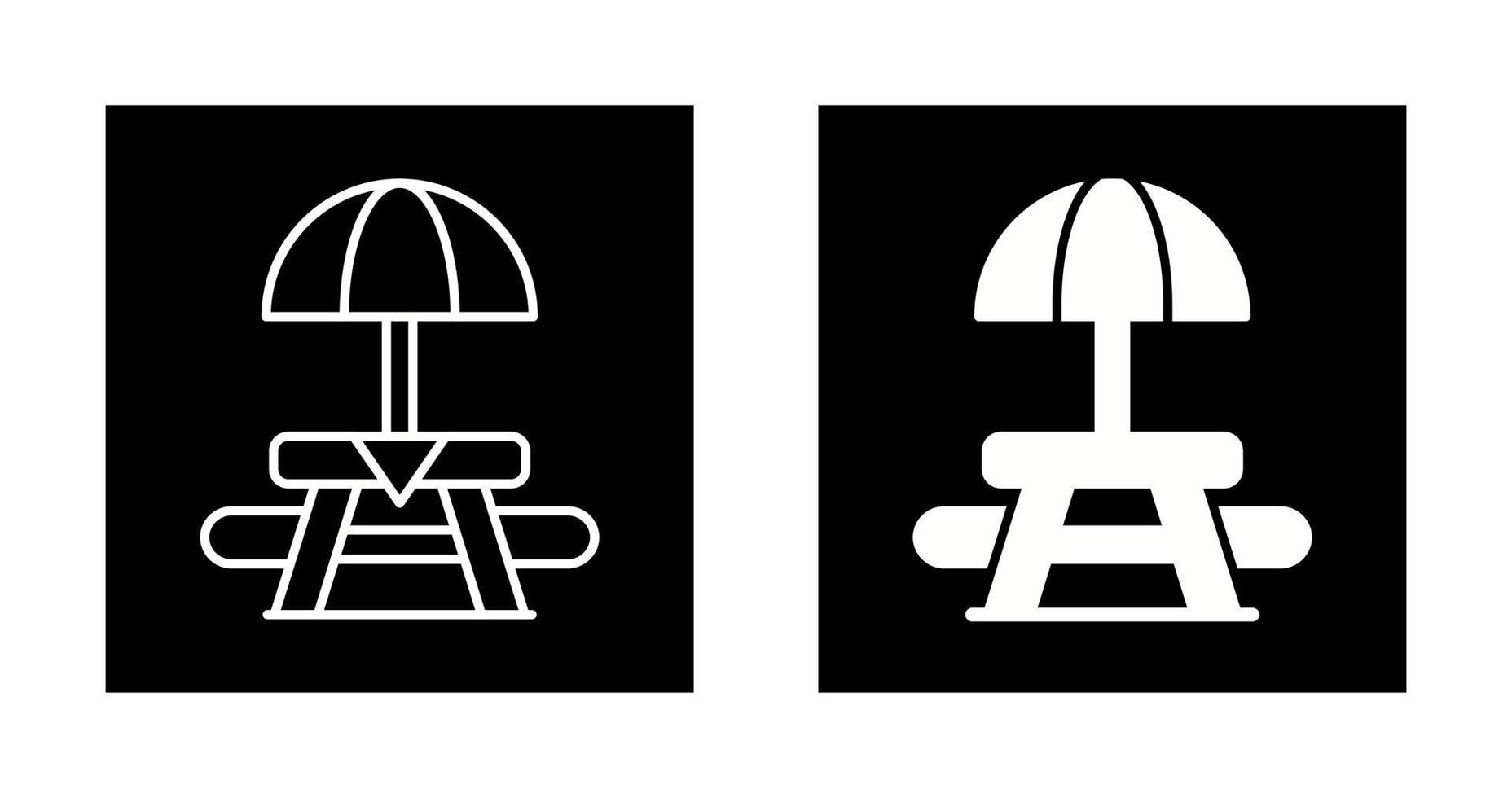 Picnic Table Vector Icon