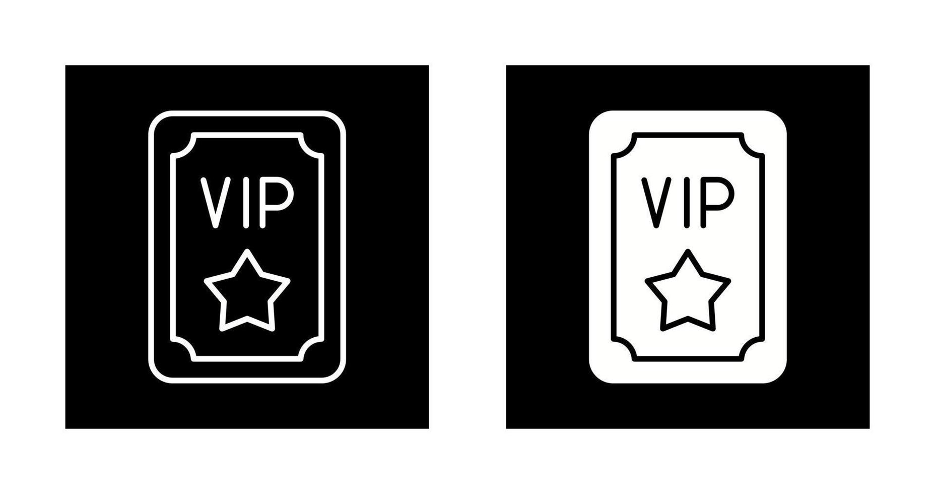 icono de vector de pase vip