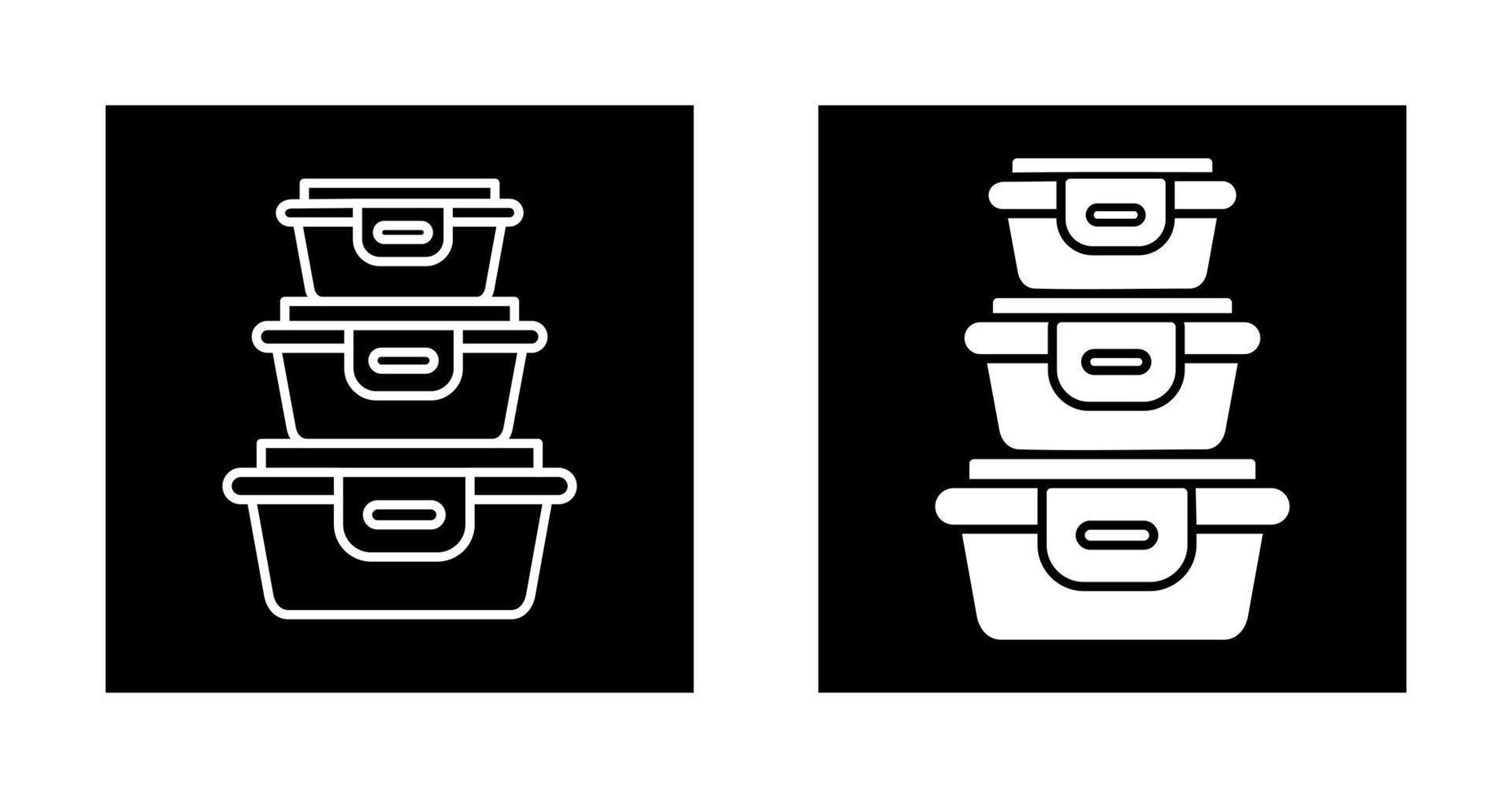 Plastic Food Container Vector Icon