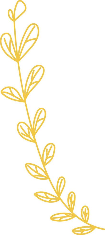 Green Rustic Organic Leaves Botanical Illustration Plant Art vector