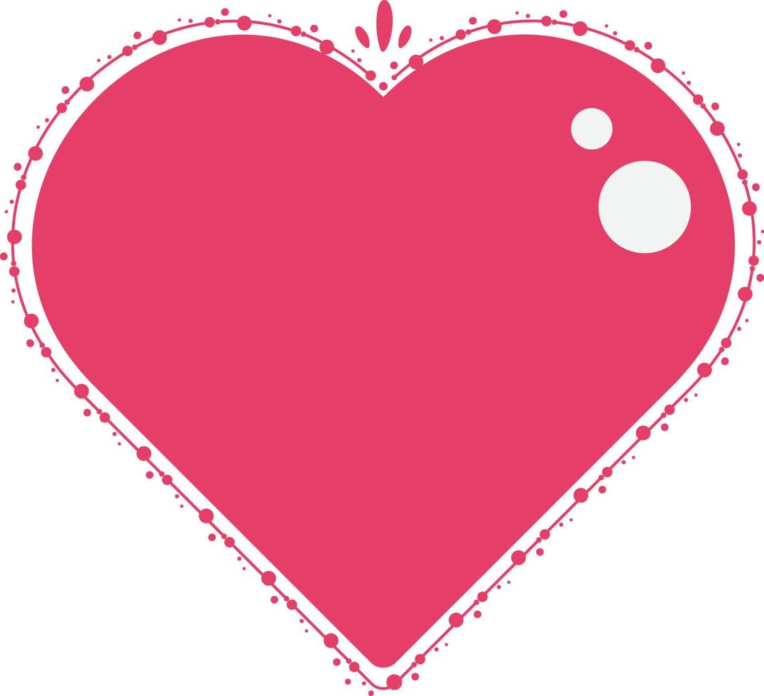 Red Love Heart Element vector