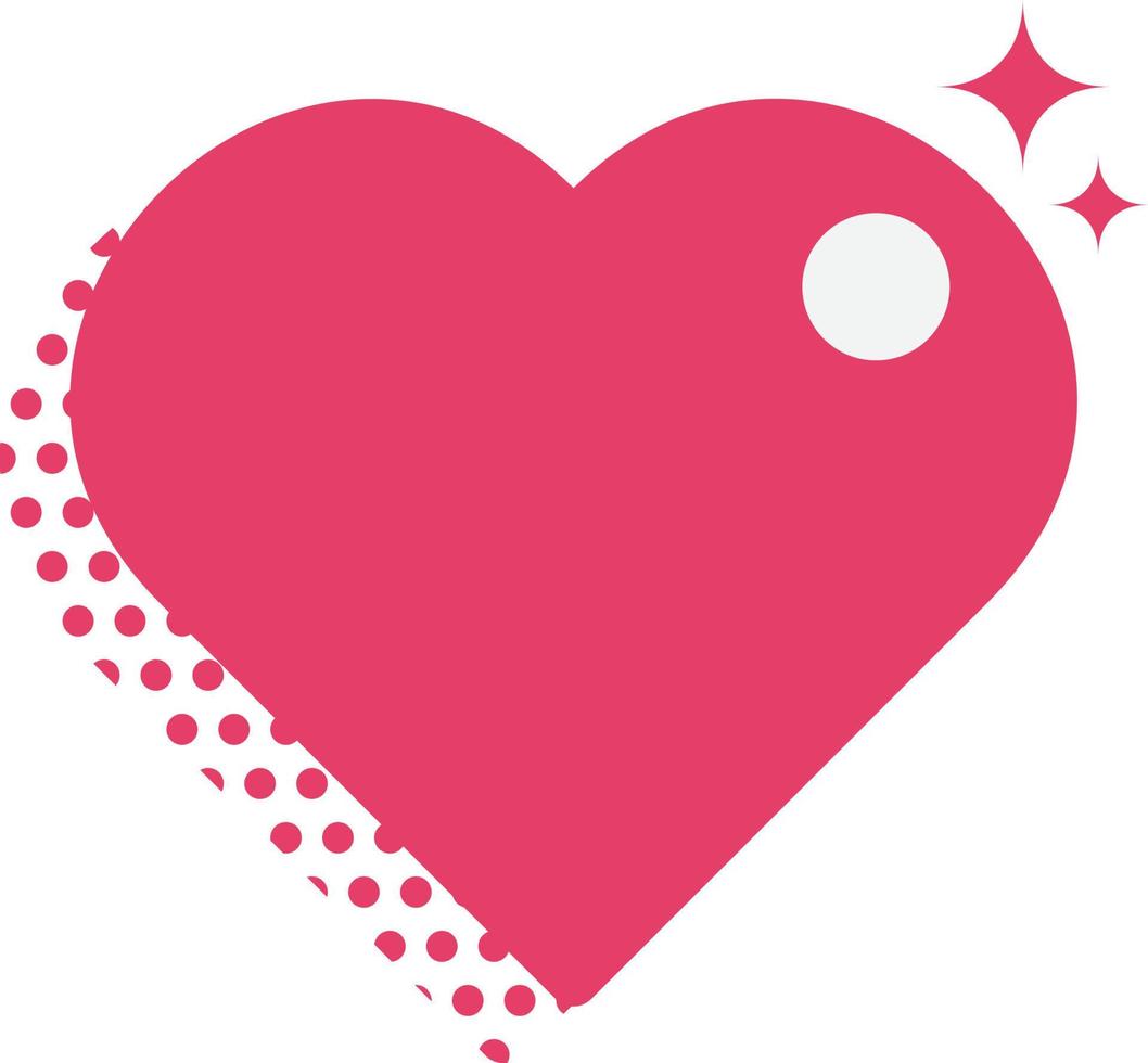 Red Love Heart Element vector