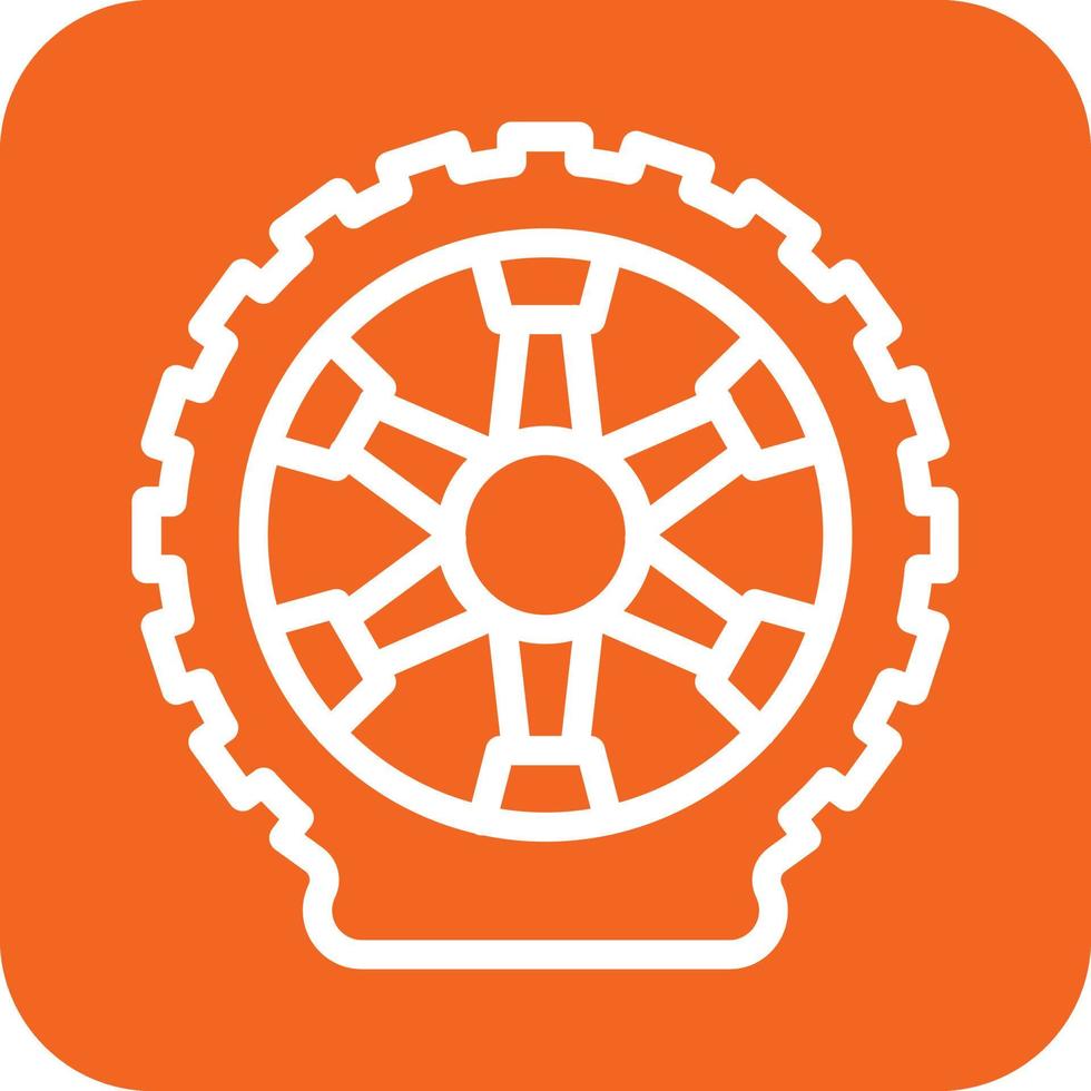 Flat Tire Icon Vector Design