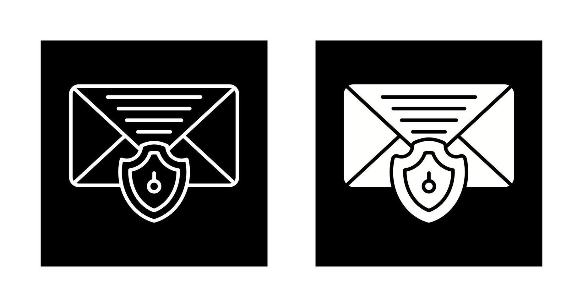 icono de vector de protección de correo