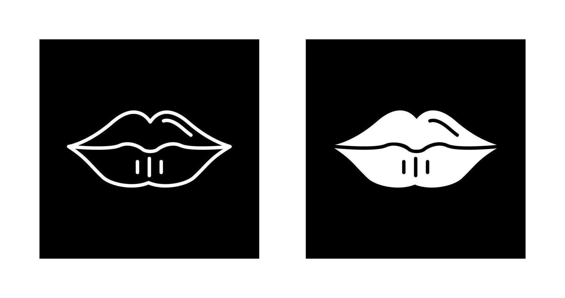 icono de vector de labios