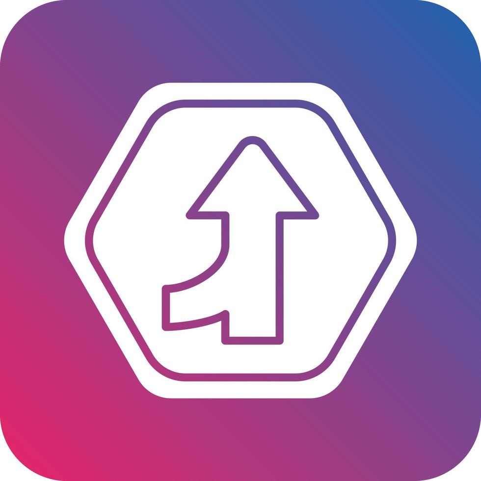 Merging Road Icon Vector Design