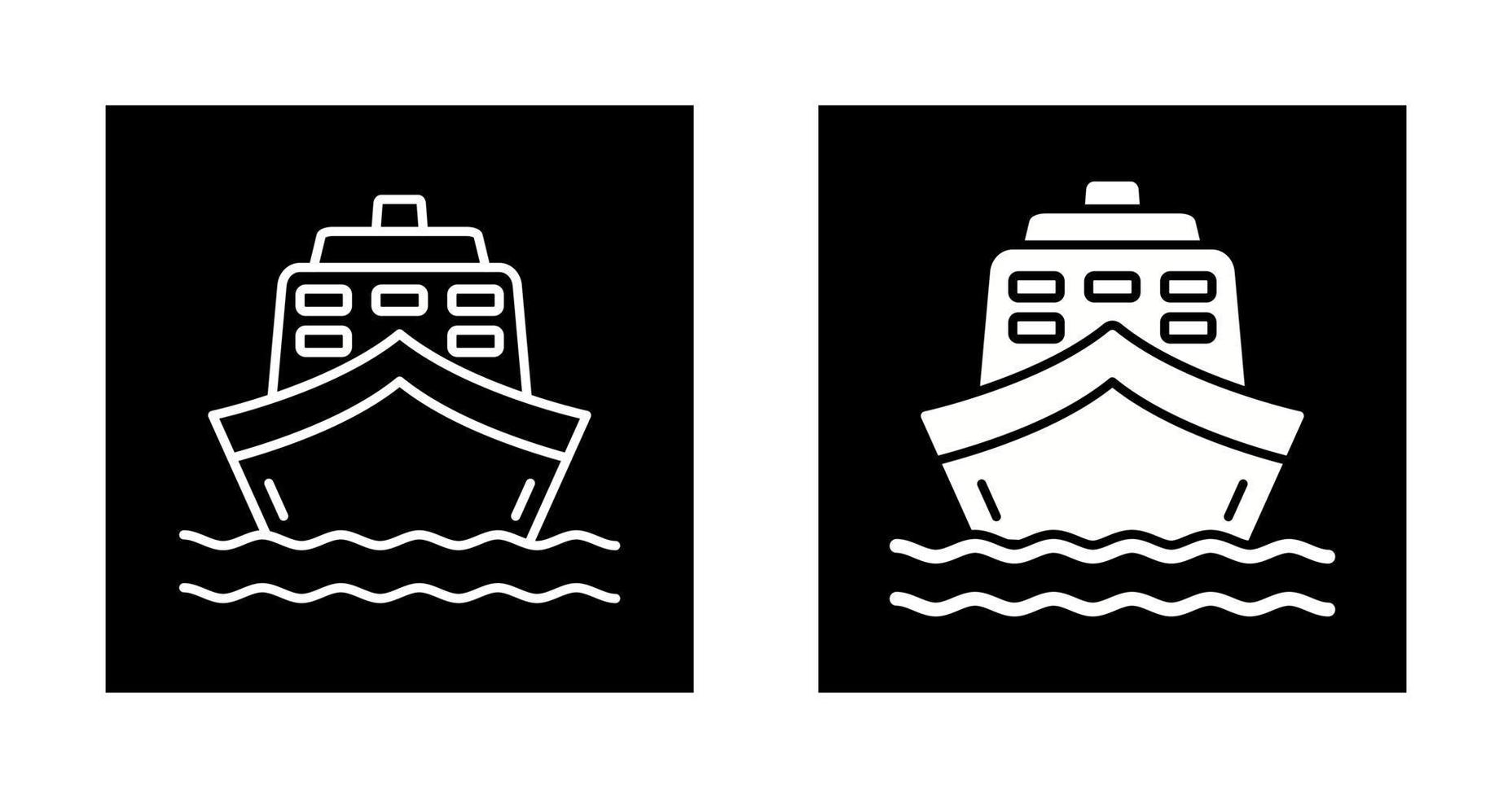 icono de vector de barco