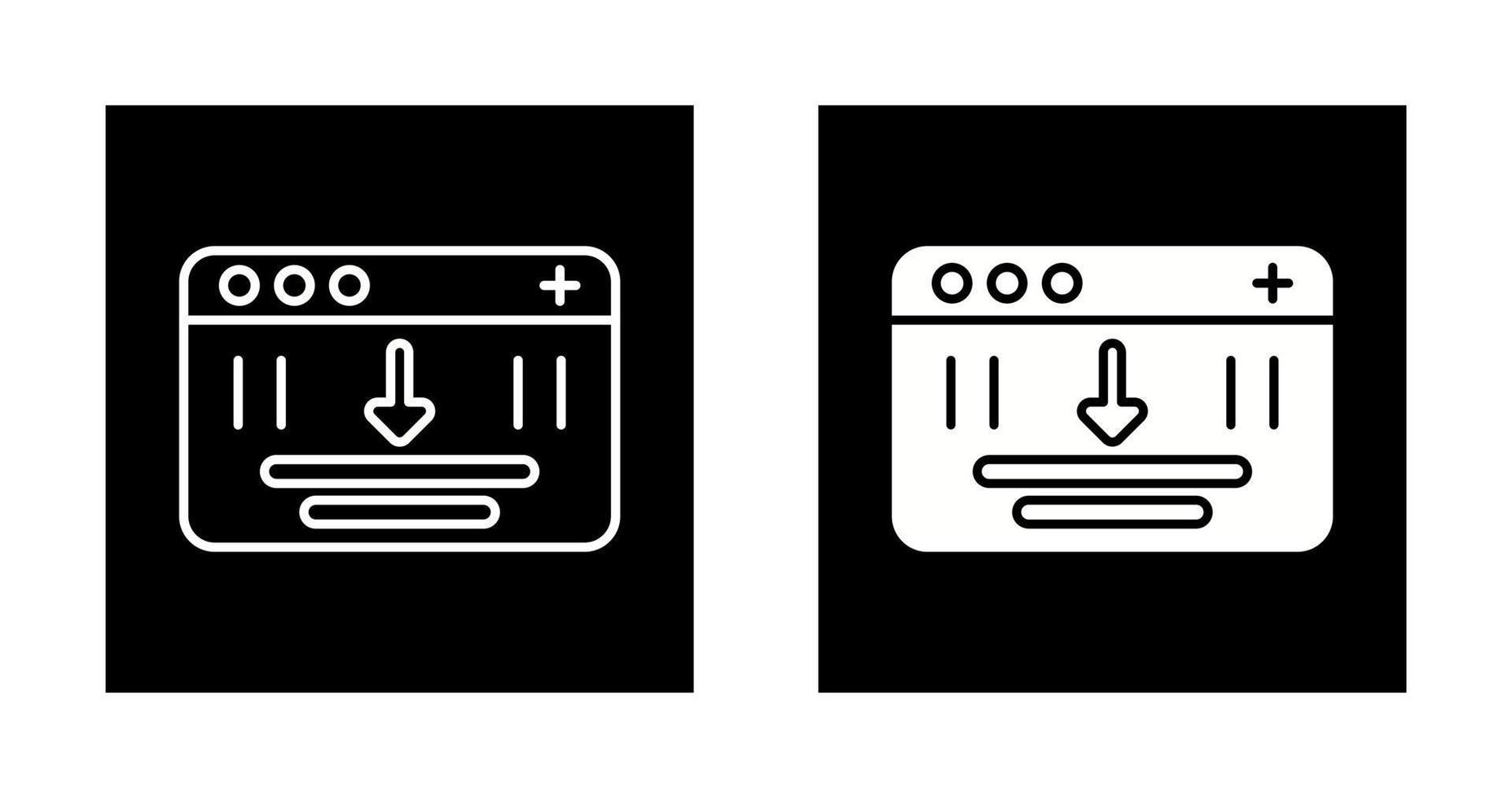 Browser Downloading Vector Icon