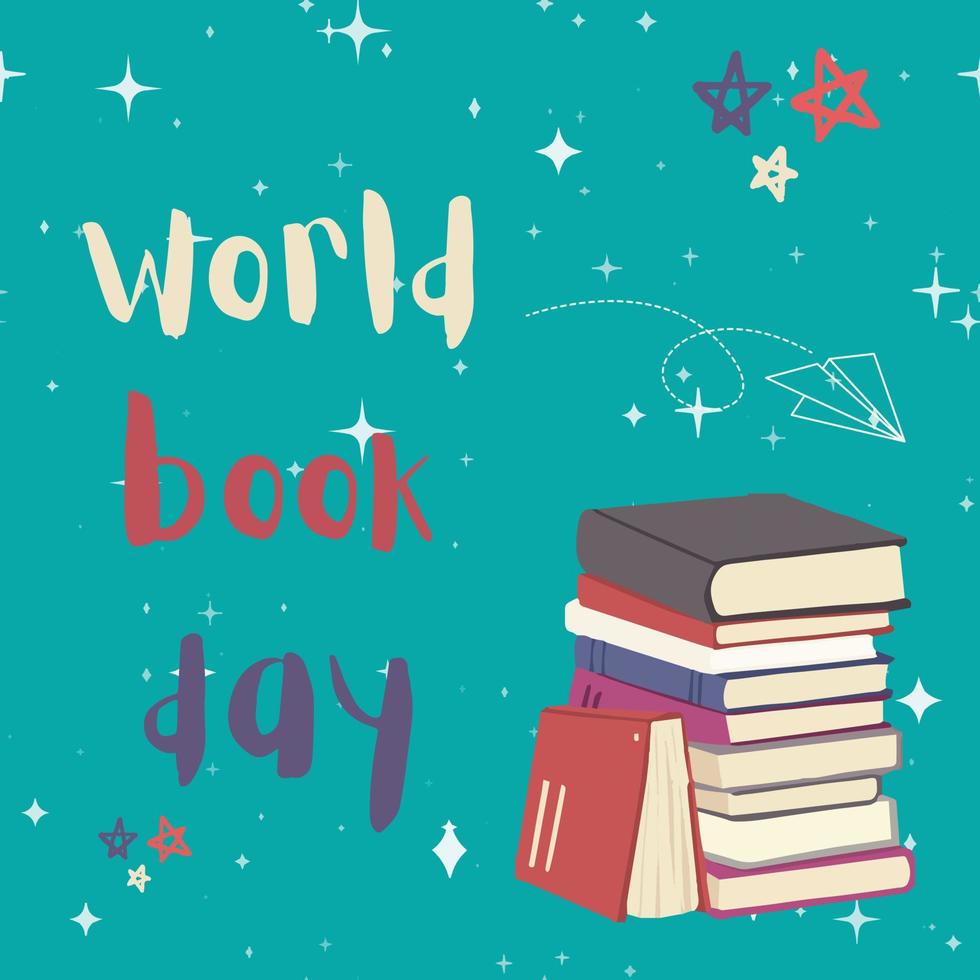 world book day poster for social media post 22829191 Vector Art at Vecteezy