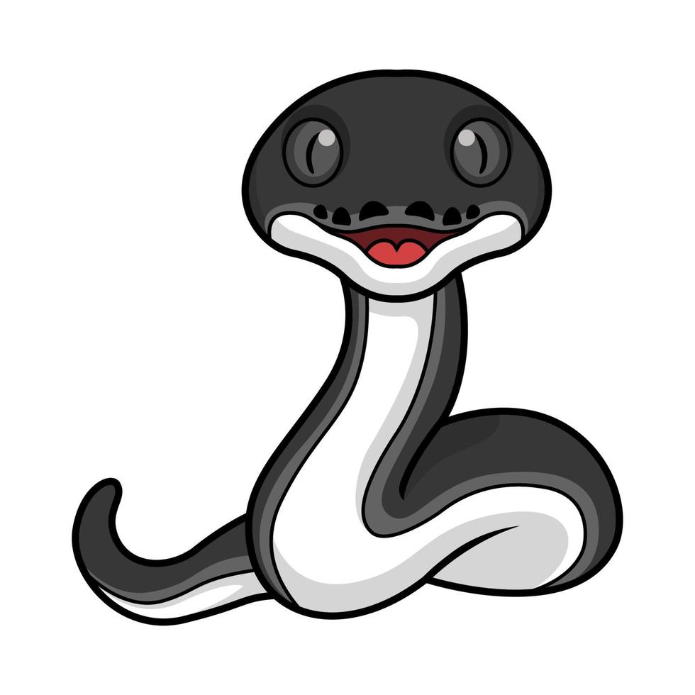 Cute happy albertisi snake cartoon vector